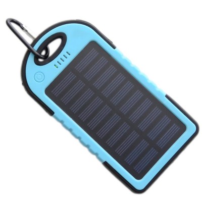 keychain Outdoor portable 5000mah Power Bank Waterproof solar charger