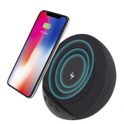 Wireless Charging FM Radio Bluetooth Speaker with Microphone